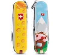 Нож-брелок Victorinox Classic LE 2019 Alps Cheese, 58 мм, 7 функций 0.6223.L1902