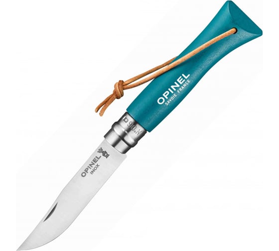 Нож, нержавеющая сталь, бирюзовый Opinel №6 Trekking 2200
