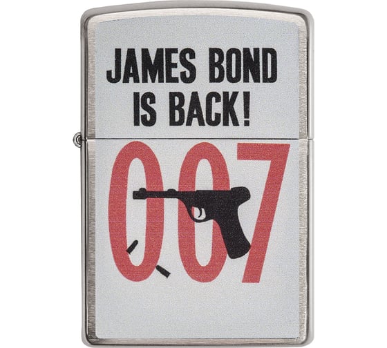 Зажигалка Zippo James Bond с покрытием Brushed Chrome 29563