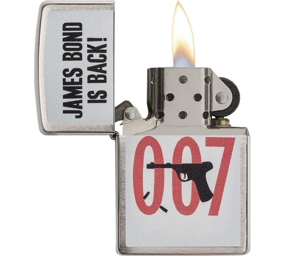 Зажигалка Zippo James Bond с покрытием Brushed Chrome 29563