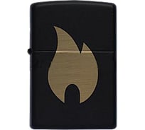 Зажигалка Zippo Flame с покрытием Black Matte 218 Flame chromed