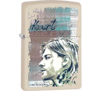 Зажигалка Zippo Kurt Cobain с покрытием Cream Matte 29051