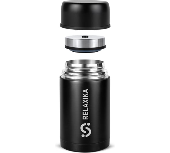 Термос для еды Relaxika 301 1 л, черный R301.1000.2