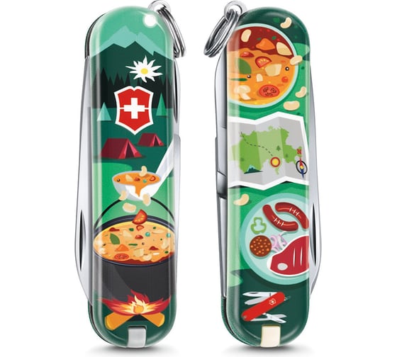 Нож-брелок Victorinox Classic LE 2019 Swiss mountain Dinner, 58 мм, 7 функций 0.6223.L1907 1