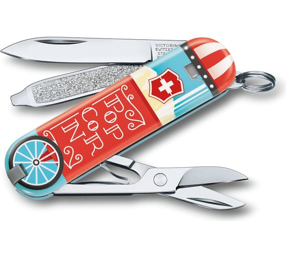 Нож-брелок Victorinox Classic LE 2019 Let it Pop, 58 мм, 7 функций 0.6223.L1910