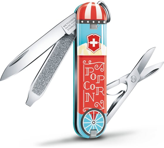 Нож-брелок Victorinox Classic LE 2019 Let it Pop, 58 мм, 7 функций 0.6223.L1910