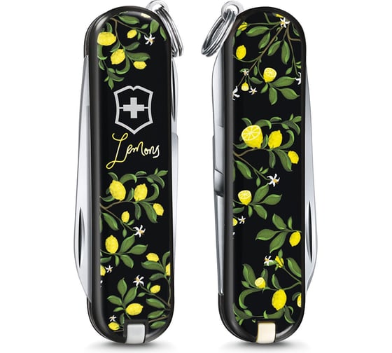 Нож-брелок Victorinox Classic LE 2019 When life gives you Lemons, 58 мм, 7 функций 0.6223.L1905