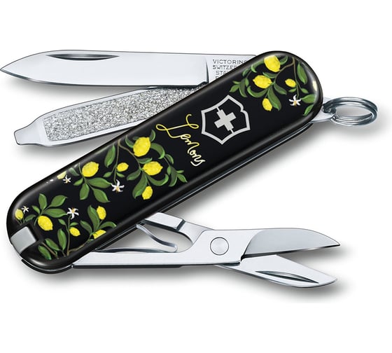 Нож-брелок Victorinox Classic LE 2019 When life gives you Lemons, 58 мм, 7 функций 0.6223.L1905