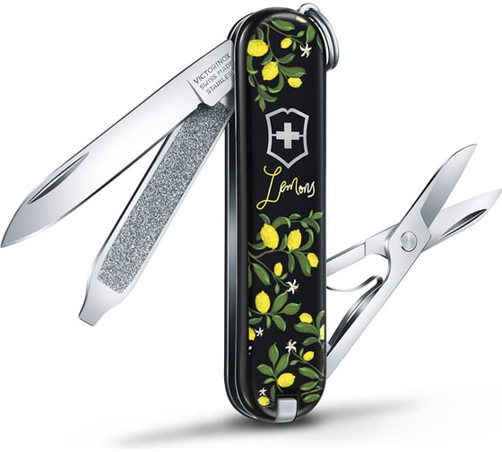 Нож-брелок Victorinox Classic LE 2019 When life gives you Lemons, 58 мм, 7 функций 0.6223.L1905