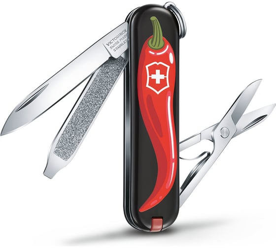 Нож-брелок Victorinox Classic LE 2019 Chili Peppers, 58 мм, 7 функций 0.6223.L1904