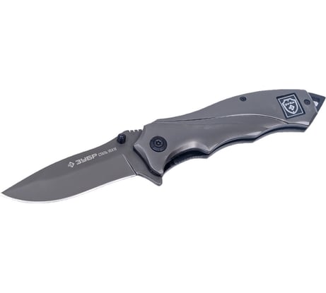 Складной нож, эргономичная цельнометаллическая рукоятка, 210мм/лезвие 80мм Зубр "ПРЕМИУМ" "ТИТАН" 47719