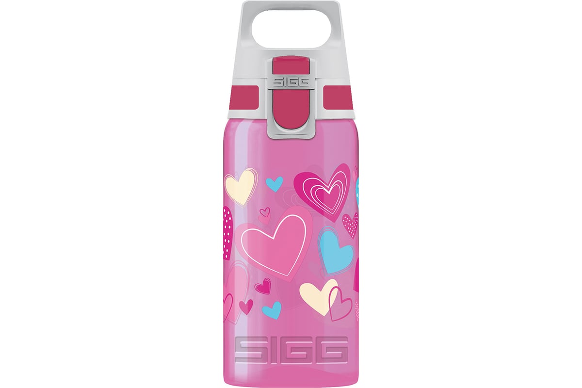 Детская бутылочка Sigg Viva One Hearts 0.5 литра, розовая 8686.00 -  выгодная цена, отзывы, характеристики, фото - купить в Москве и РФ