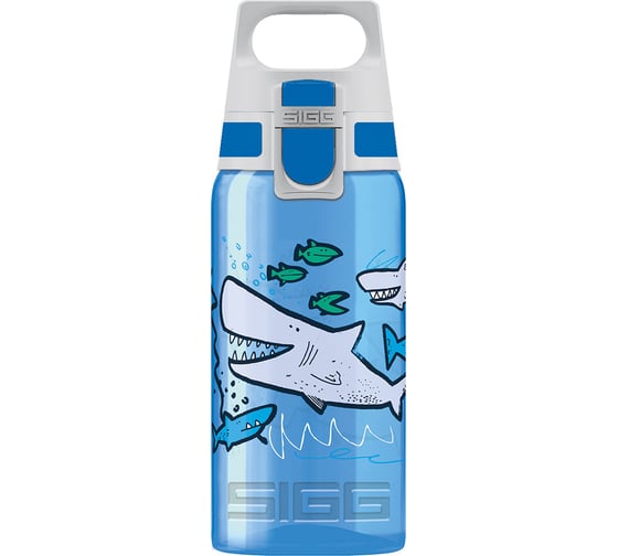 Детская бутылочка Sigg Viva One Sharkies 0.5 литра, голубая 8686.50