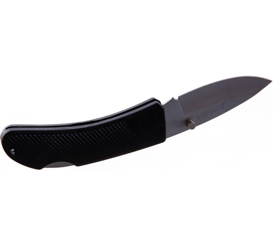Складной нож с обрезиненной ручкой STAYER средний 47600-1_z01