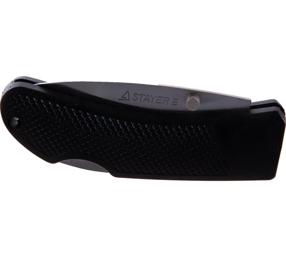 Складной нож с обрезиненной ручкой STAYER средний 47600-1_z01