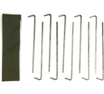 Набор колышков для палатки в чехле длина 25 см, толщина 5 мм, 10 шт. 01-019-01