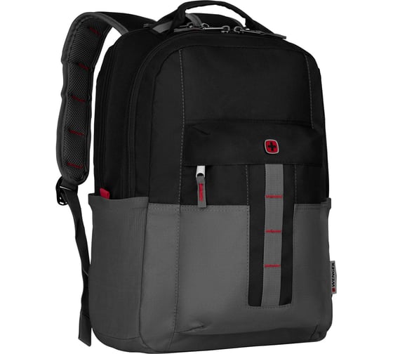 Рюкзак Wenger  16", черный/серый, 34x25x45 см, 20 л 601901