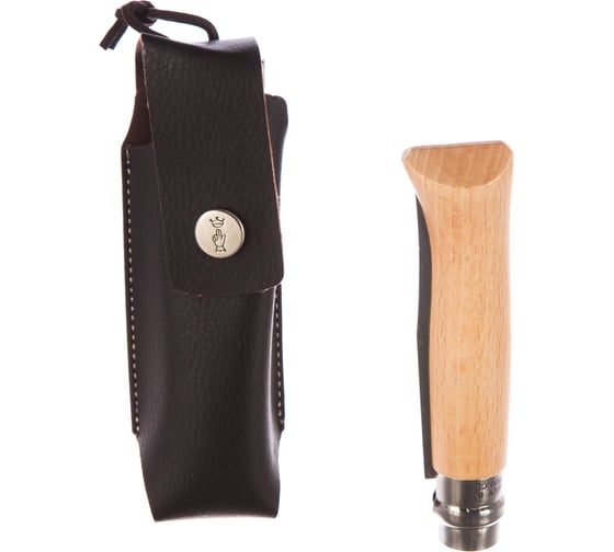 Нож №8, нержавеющая сталь, рукоять из бука, чехол, картонная коробка Opinel 1089