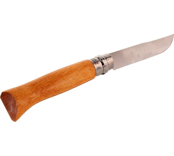 Нож №8, углеродистая сталь, рукоять из дерева бука, блистер Opinel 402