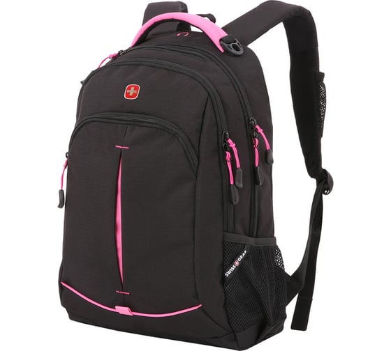 Рюкзак Wenger Swissgear черный/фукси, 32x15x46 см, 22 л SA3165208408