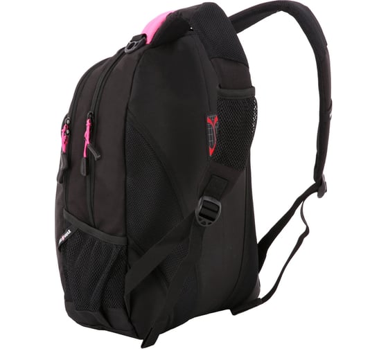 Рюкзак Wenger Swissgear черный/фукси, 32x15x46 см, 22 л SA3165208408