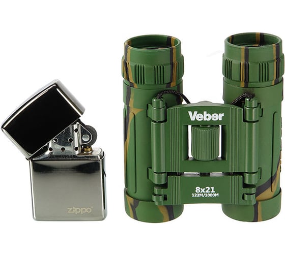 Бинокль Veber БН 8х21 камуфлированный Sport 11003
