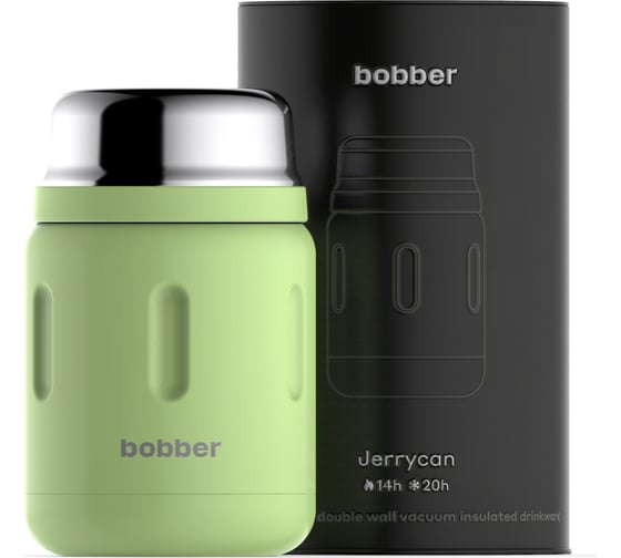 Термос для еды, BOBBER вакуумный, бытовой, Объем 0.7 литра. Артикул Jerrycan-700 Mint Cooler