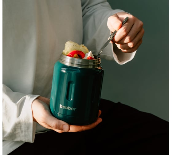 Термос для еды, BOBBER вакуумный, бытовой, Объем 0.7 литра. Артикул Jerrycan-700 Deep Teal