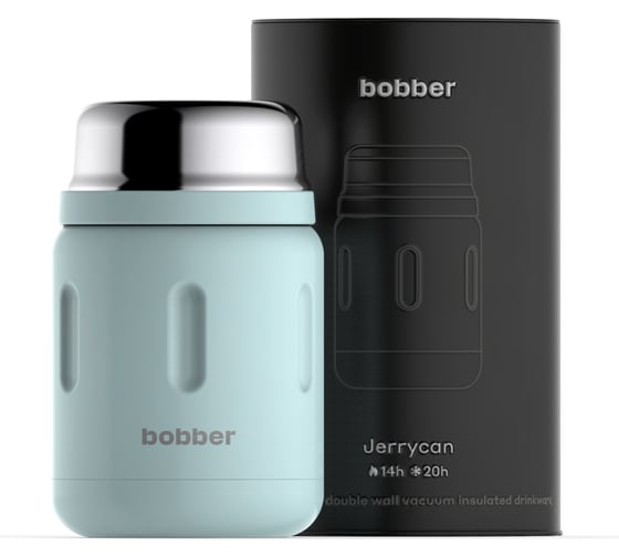 Термос для еды, BOBBER вакуумный, бытовой, тм "". Объем 0.7 литра. Артикул Jerrycan-700 Light Blue