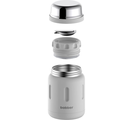 Термос для еды, BOBBER вакуумный, бытовой, Объем 0.7 литра. Артикул Jerrycan-700 Sand Grey