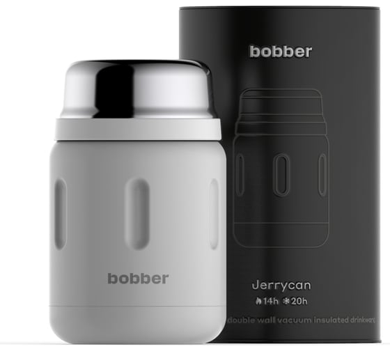 Термос для еды, BOBBER вакуумный, бытовой, Объем 0.7 литра. Артикул Jerrycan-700 Sand Grey