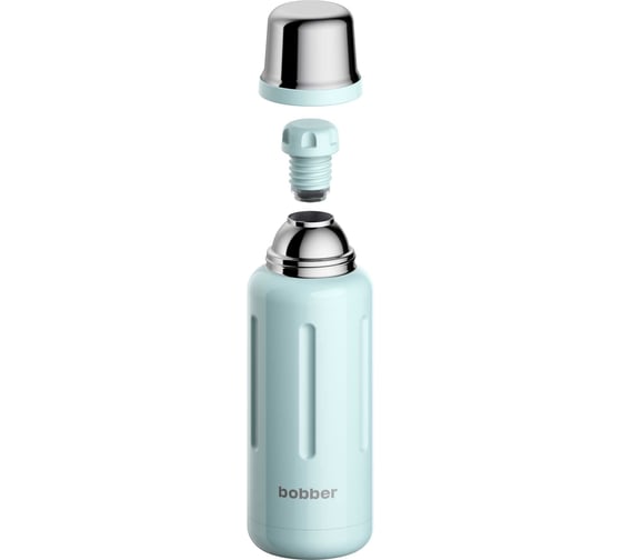 Вакуумный бытовой термос для напитков BOBBER 1 литр Flask-1000 Light Blue