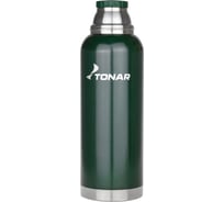 Термос Тонар HS.TM-058-G 1200ML с ситечком, зеленый, 2 крышки-кружки 00000352908