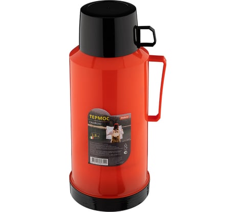 Термос в пластиковом корпусе со стеклянной колбой Mallony caloroso, 1,8 л 106035