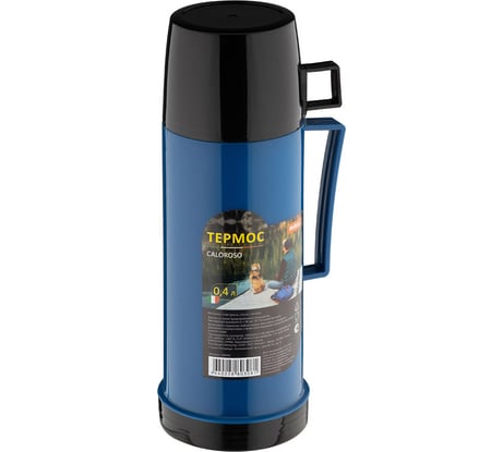 Термос в пластиковом корпусе со стеклянной колбой Mallony caloroso, 0.4 л 106033