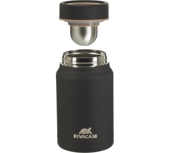 Пищевой термос RIVACASE BK Food jar black, 0.5л 90331