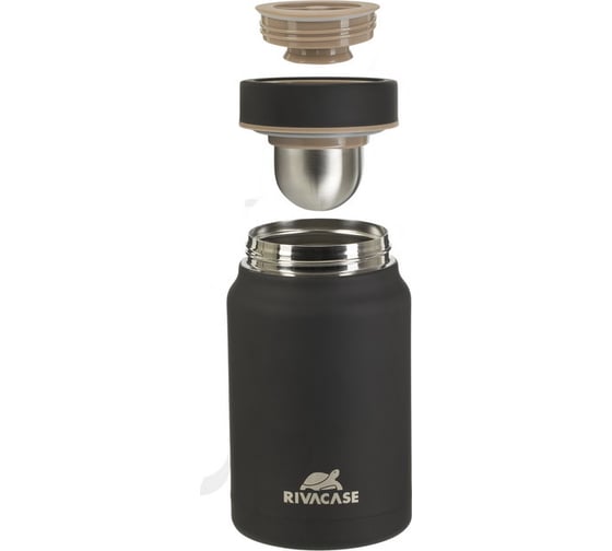 Пищевой термос RIVACASE BK Food jar black, 0.5л 90331