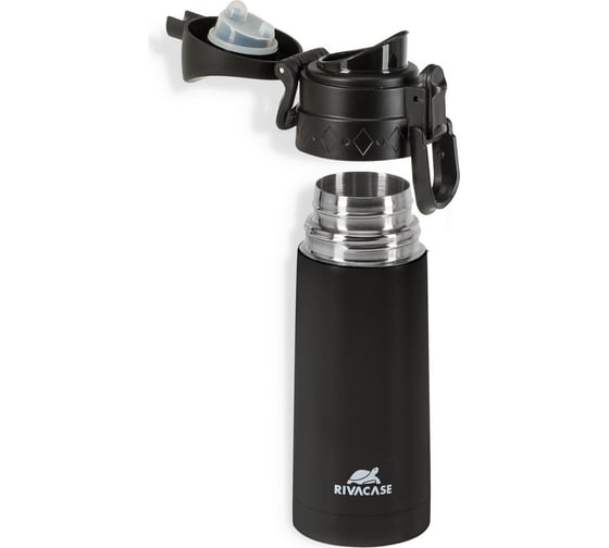 Термос RIVACASE BK Vacuum flask black, 0.35л 90351