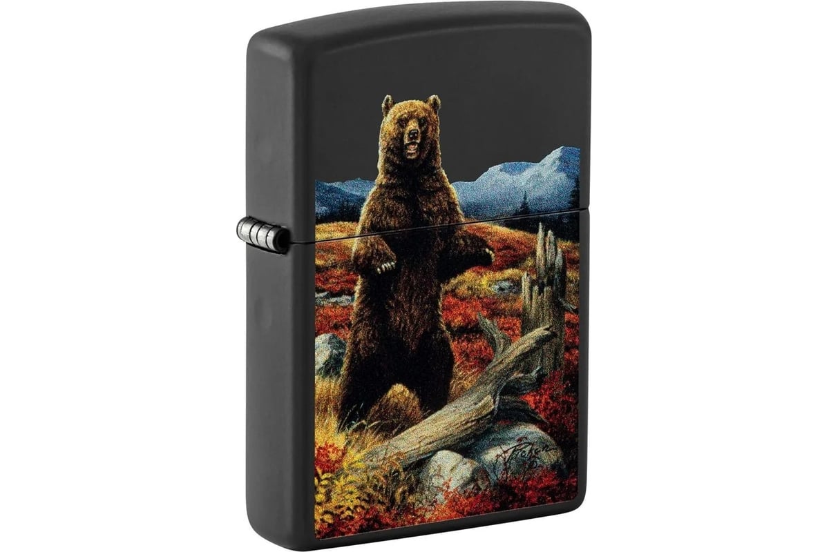 Зажигалка Zippo Linda Picken с покрытием Black Matte, латунь/сталь, черная,  38x13x57 мм 48597