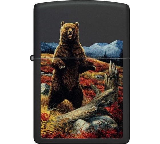 Зажигалка Zippo Linda Picken с покрытием Black Matte, латунь/сталь, черная, 38x13x57 мм 48597
