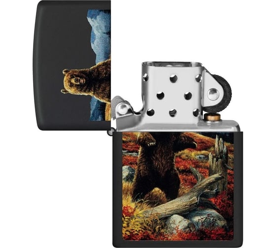 Зажигалка Zippo Linda Picken с покрытием Black Matte, латунь/сталь, черная, 38x13x57 мм 48597