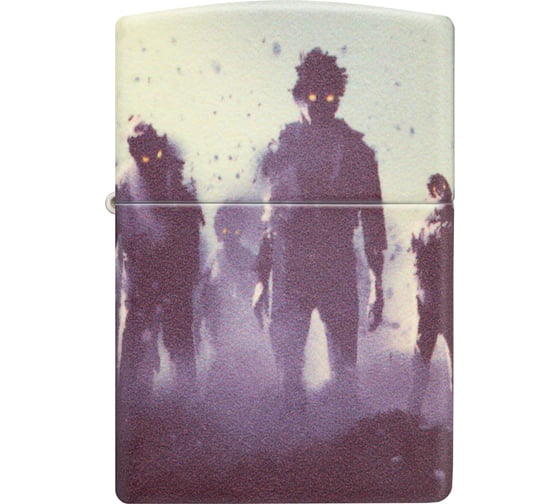 Зажигалка Zippo Zombie Design с покрытием 540 Matte, латунь/сталь, белая, матовая, 38x13x57 мм 49807