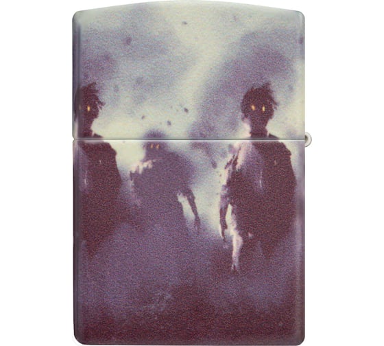 Зажигалка Zippo Zombie Design с покрытием 540 Matte, латунь/сталь, белая, матовая, 38x13x57 мм 49807
