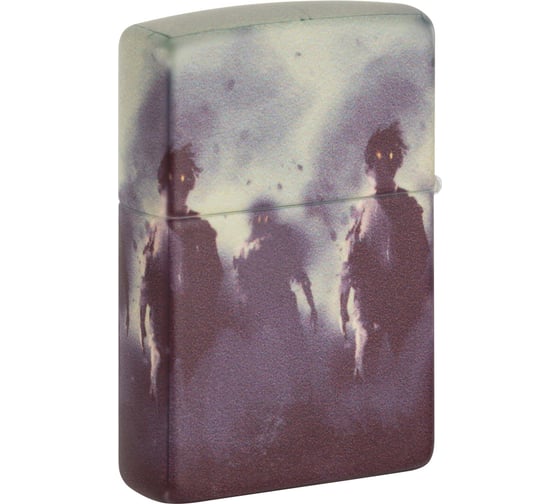 Зажигалка Zippo Zombie Design с покрытием 540 Matte, латунь/сталь, белая, матовая, 38x13x57 мм 49807