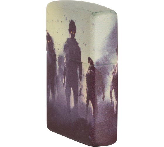 Зажигалка Zippo Zombie Design с покрытием 540 Matte, латунь/сталь, белая, матовая, 38x13x57 мм 49807