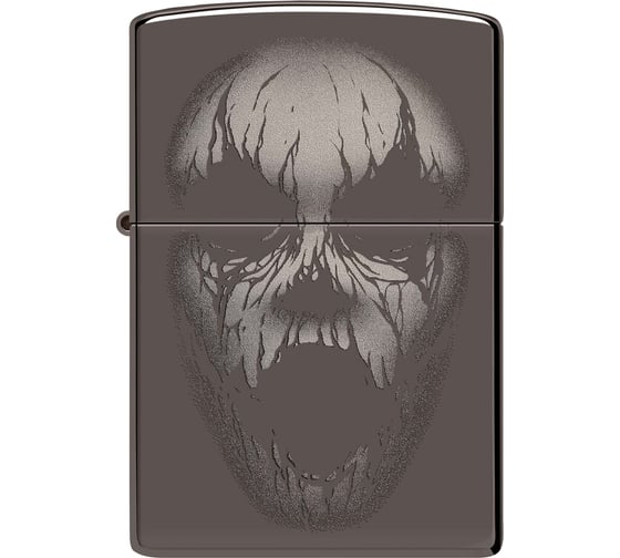 Зажигалка Zippo Screaming Monster с покрытием Black Ice, латунь/сталь, черная, 38x13x57 мм 49799