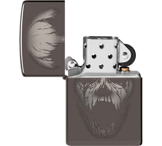 Зажигалка Zippo Screaming Monster с покрытием Black Ice, латунь/сталь, черная, 38x13x57 мм 49799
