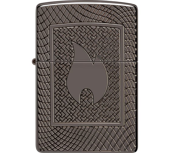 Зажигалка Zippo Armor с покрытием Black Ice, латунь/сталь, черная, 29x10x60 мм 48569
