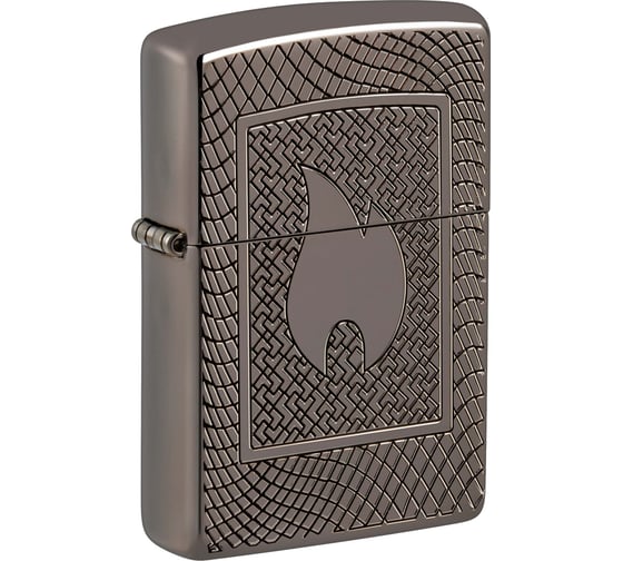 Зажигалка Zippo Armor с покрытием Black Ice, латунь/сталь, черная, 29x10x60 мм 48569