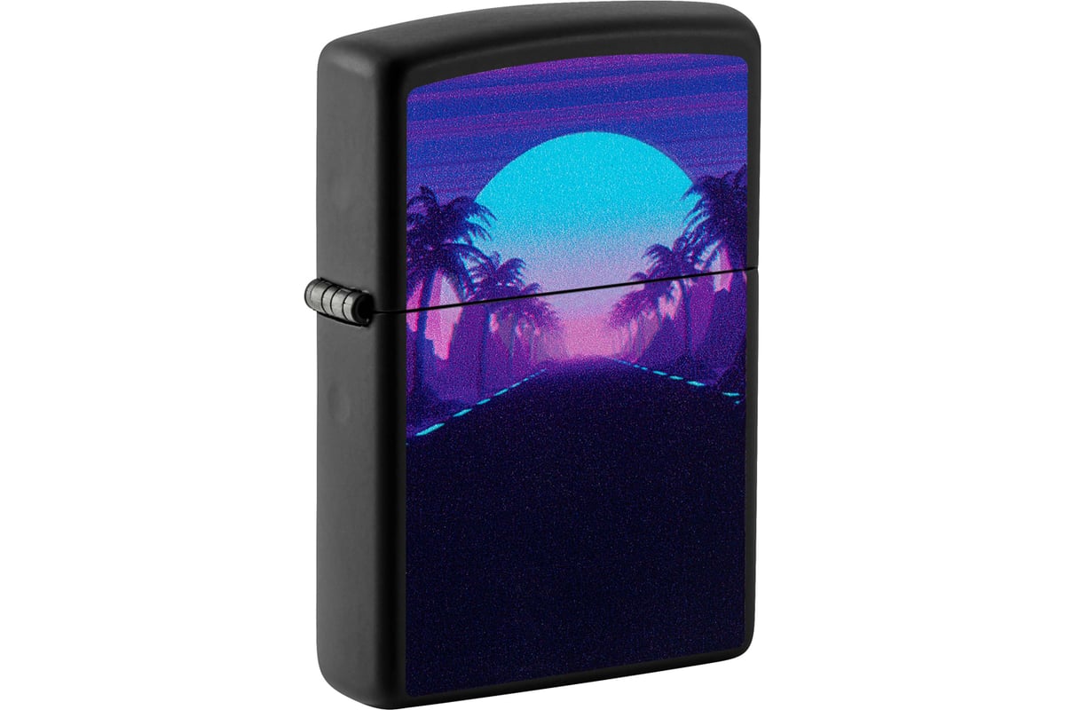 Зажигалка Zippo Sunset Black с покрытием Black Light, латунь/сталь, черная,  матовая, 38x13x57 мм 49809 - выгодная цена, отзывы, характеристики, фото -  купить в Москве и РФ